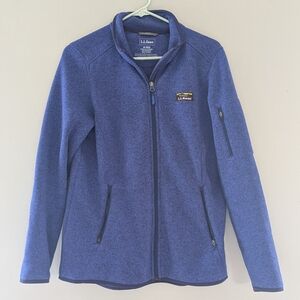 L.L. Bean Medium Blue Full-Zip Sweater